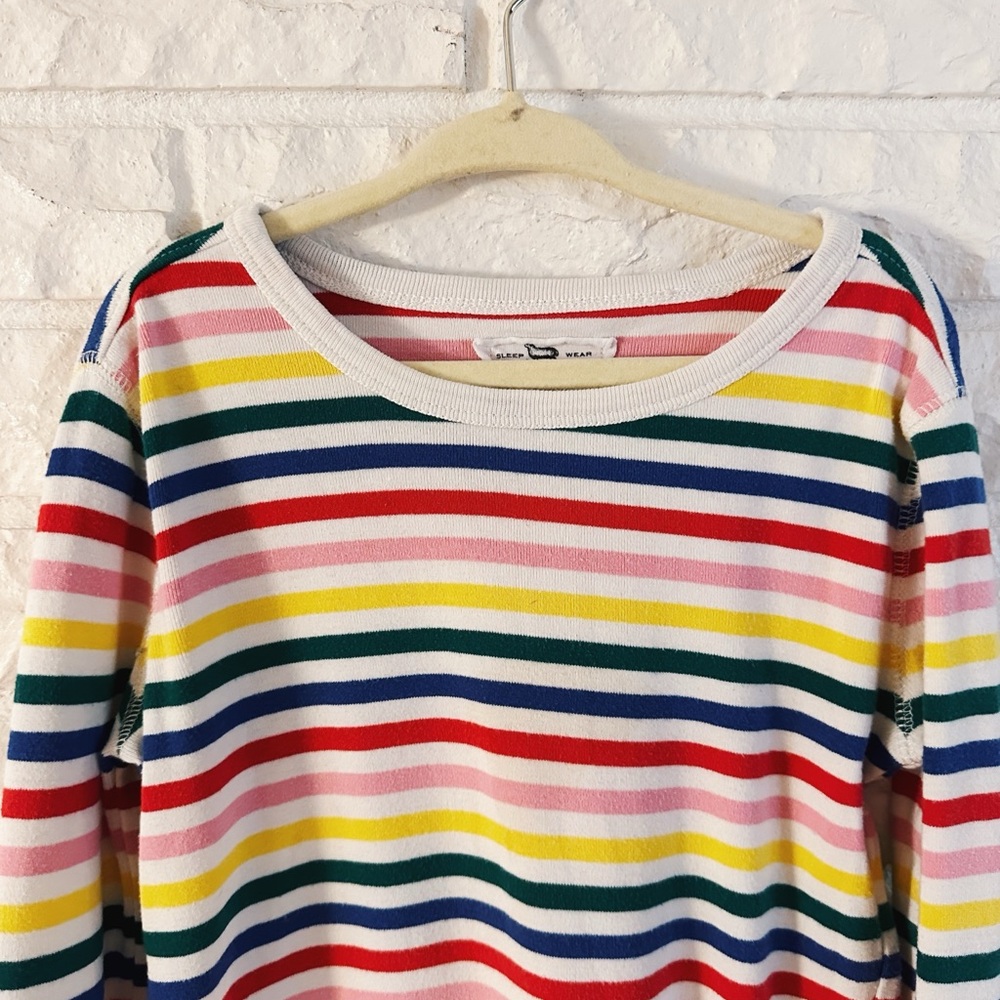 Crewcuts Long Sleeve Pajama Set in Rainbow Stripe - Picture 6 of 6